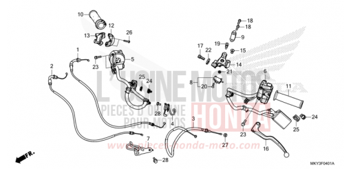 HEBELGRIFF/SCHALTER/KABEL (CBR650RA) CBR650RAM de 2021